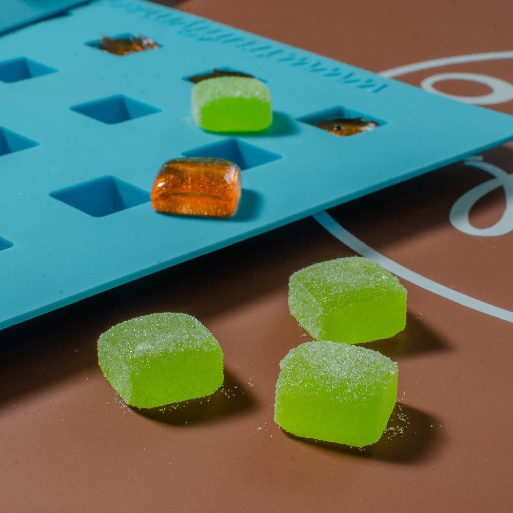 Truffly Made Mini Rounded Square 80 Candy Silicone Mold for Chocolate Truffles, Jellies, Candy and Edibles