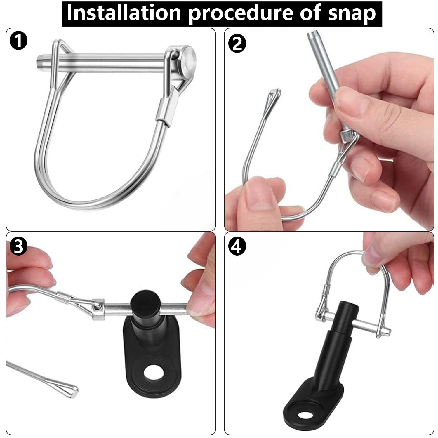 Attacco Rimorchio Bici ZIOYA Con 2 Ganci A U - Nero, Universale Per Trasporto Bambini E Animali - Foto 3