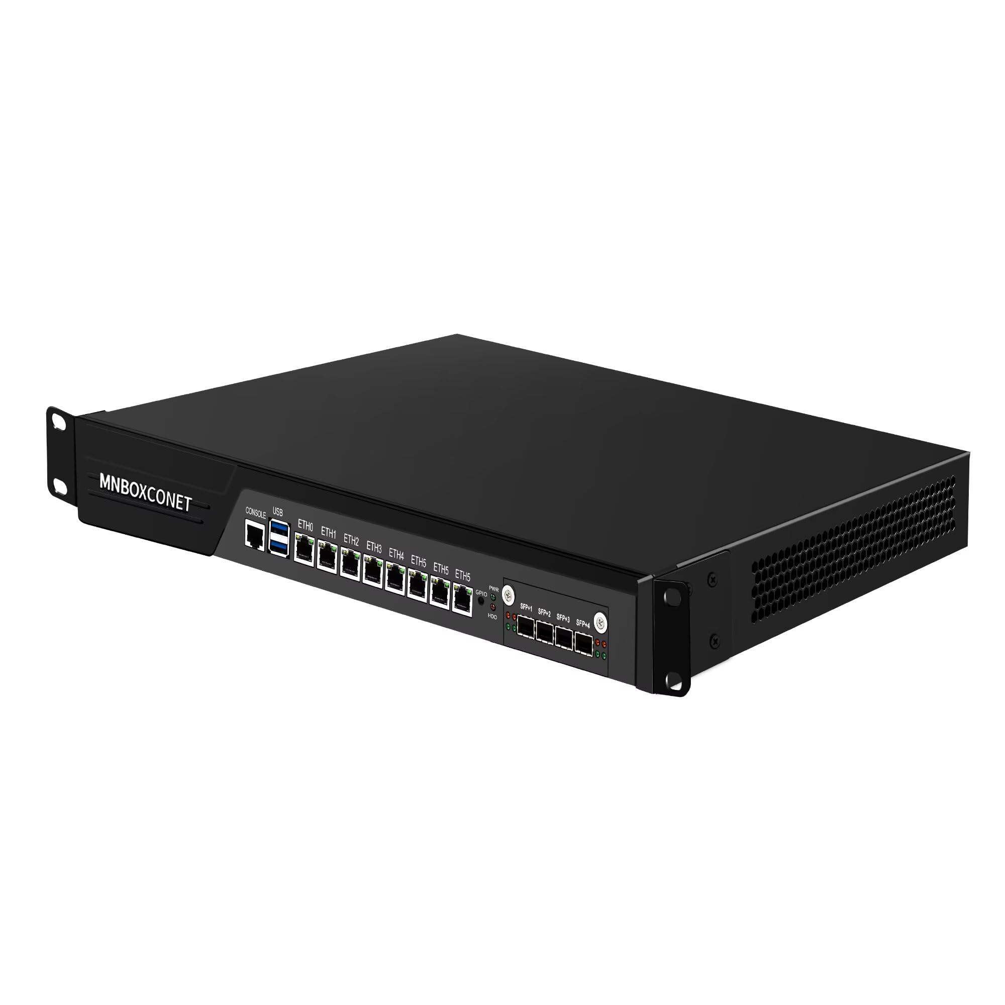 1U Firewall 19 inch Appliance C236 Redundancy Power Supply Core i7 8700, 8 x 2.5 Gigabit Ethernet OPNsense, Network Hardware Server, Barebone NO RAM SSD, USB 3.0, Console
