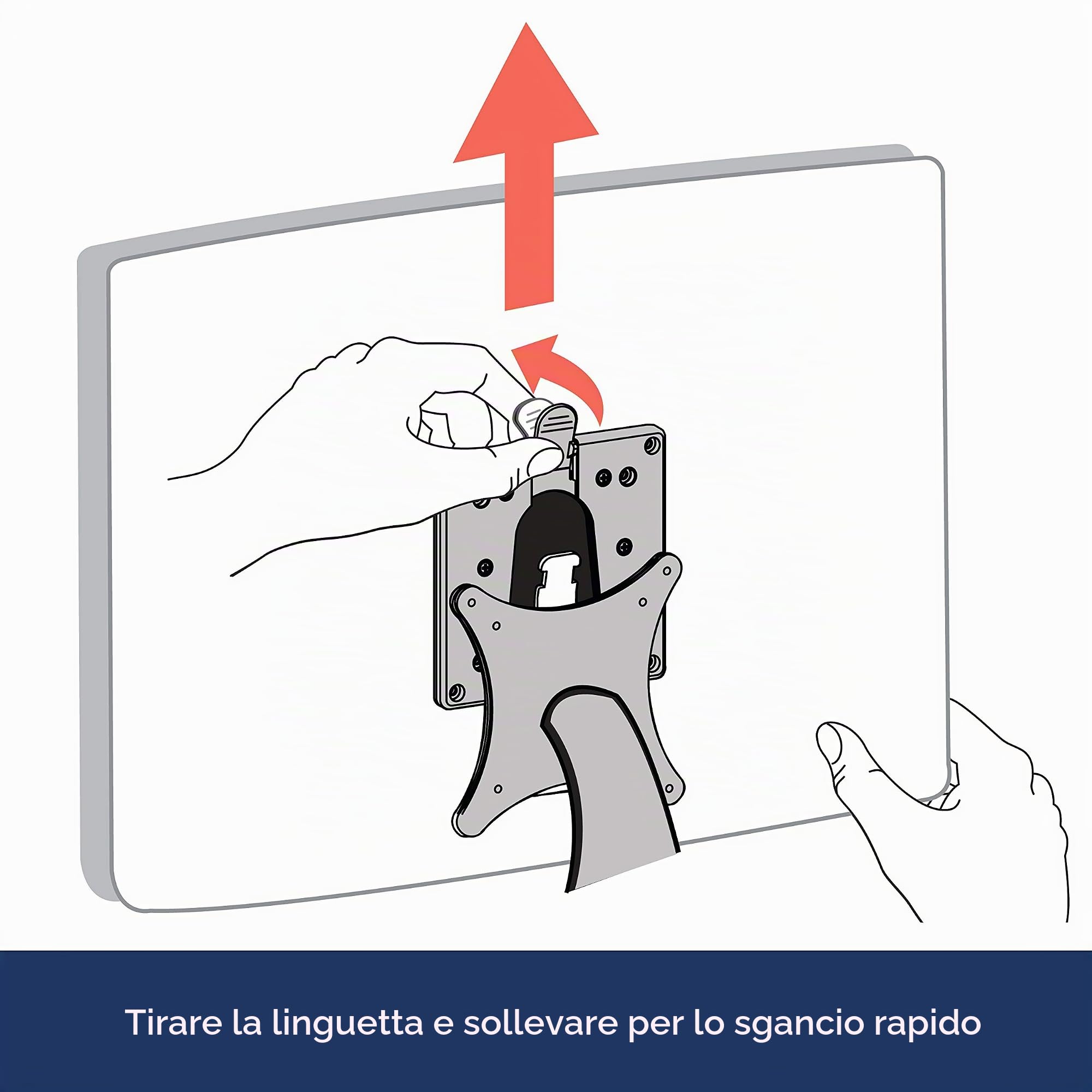 Ergotron - Staffa a sgancio rapido - per monitor e televisori fino a 15,9kg e profondità inferiore a 76 cm - Accessorio per bracci monitor VESA (60-589-060)