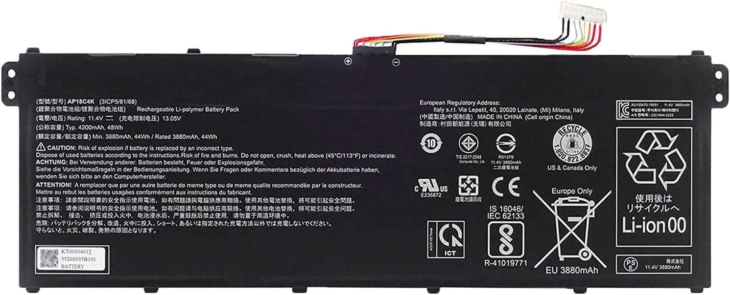 Batterie AP18C4K pour Acer Spin 3 idéale pour le télétravail - 4