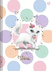 Caderno Brochura 1/4, Animativa, Capa Dura, Sissi, 80 Folhas, Pacote com 5