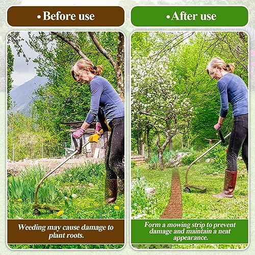 Lukloy Natural Mulch Roll For Landscaping 240 Inch X 6.3 Inch Coconut Fiber Liner Mulch Mat With 32 U-Shaped Steel Stakes, Thick Mulch Roll For Garden Edging Border thumb #2