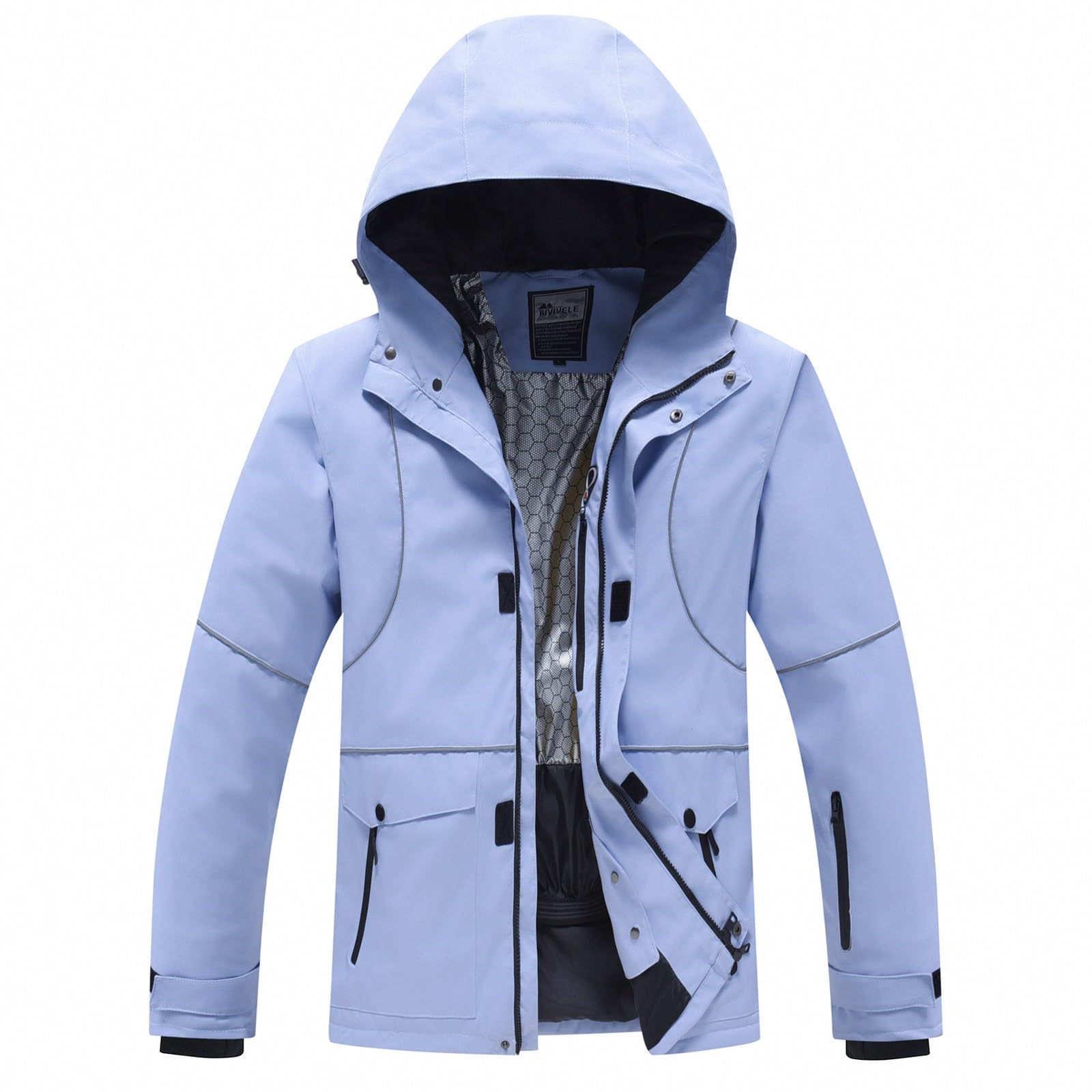 Genérico Chaqueta Impermeable Hombres - Chaquetas Casuales Hombre Invierno Exterior Capucha Impermeable Cortavientos Chaqueta Deportiva Transpirable Esquí Cálida