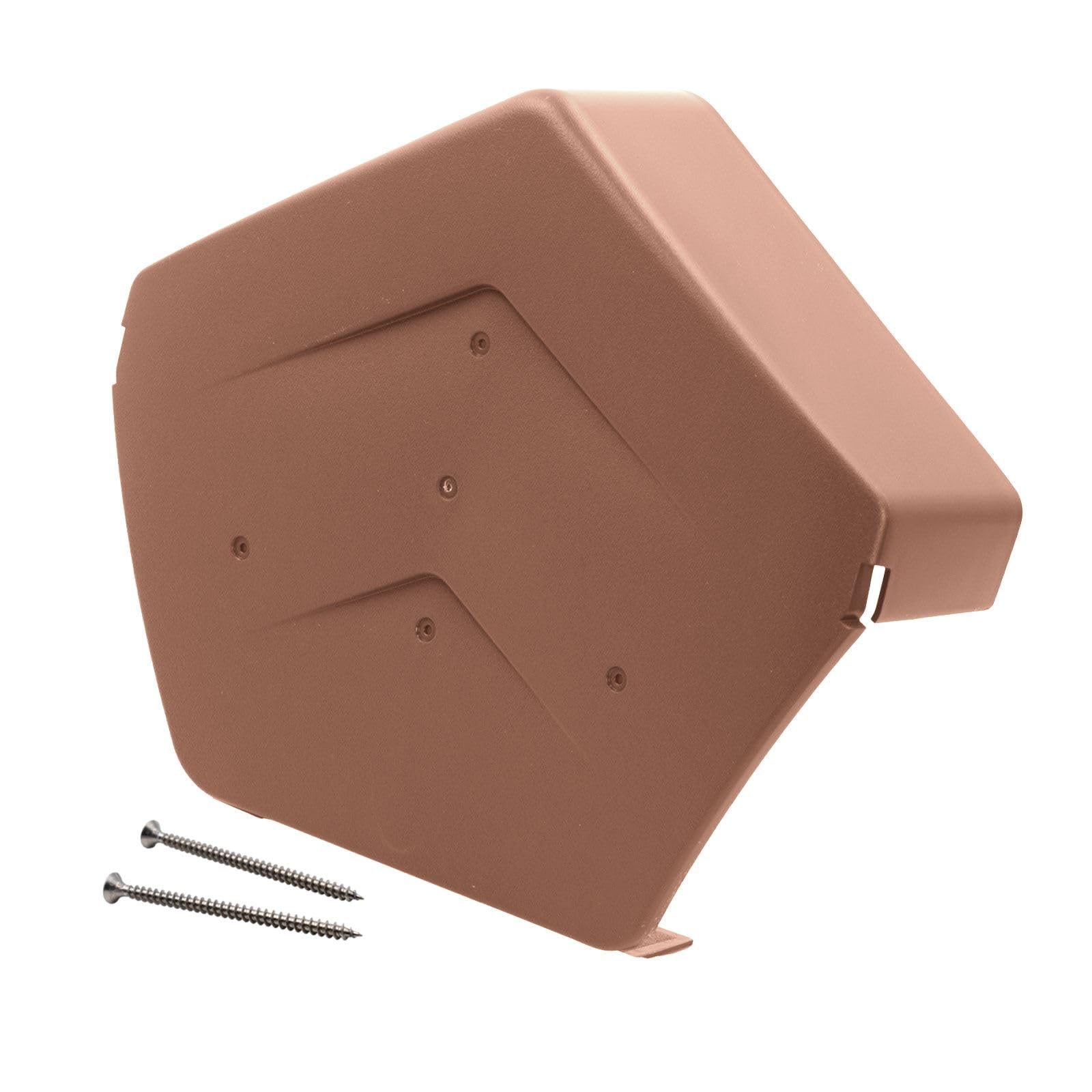Manthorpe SmartVerge Linear Dry Verge Ridge End Cap - Terracotta (Angled)