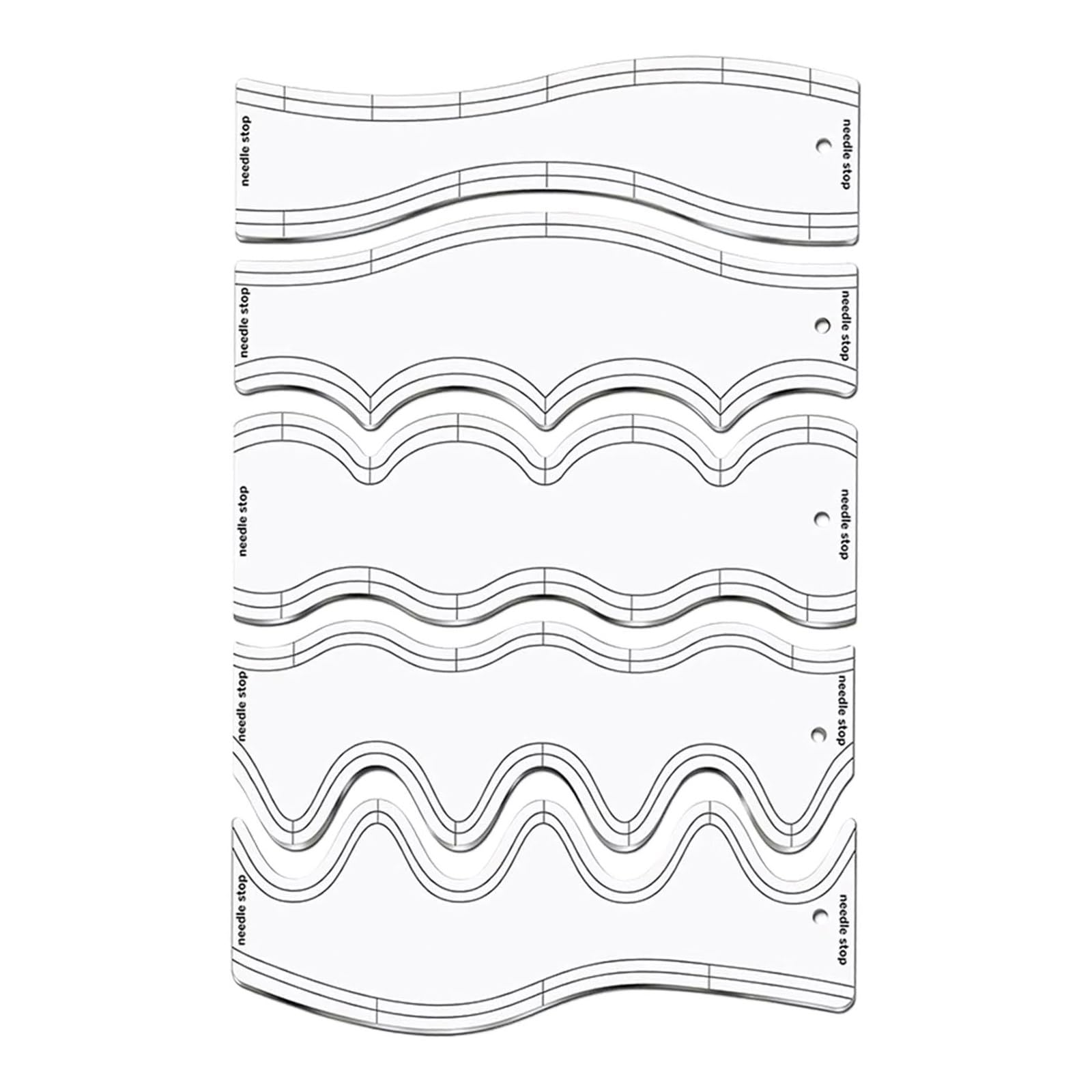 Règles ondulées en acrylique transparent pour un matelassage de haute précision