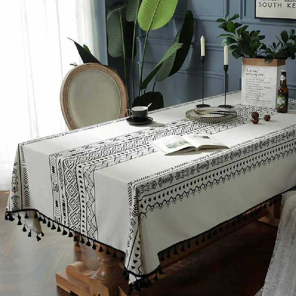 Nappe de table en lin et coton pour protéger vos meubles des rayures et de la poussière