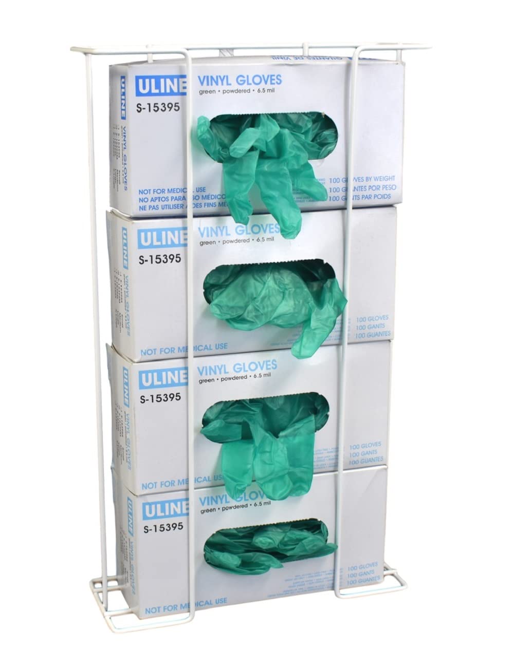 Omnimed Wire Glove Box Holder, Powder Coated Steel, (Quad (20"H X 11.5"W X 4.25"D))