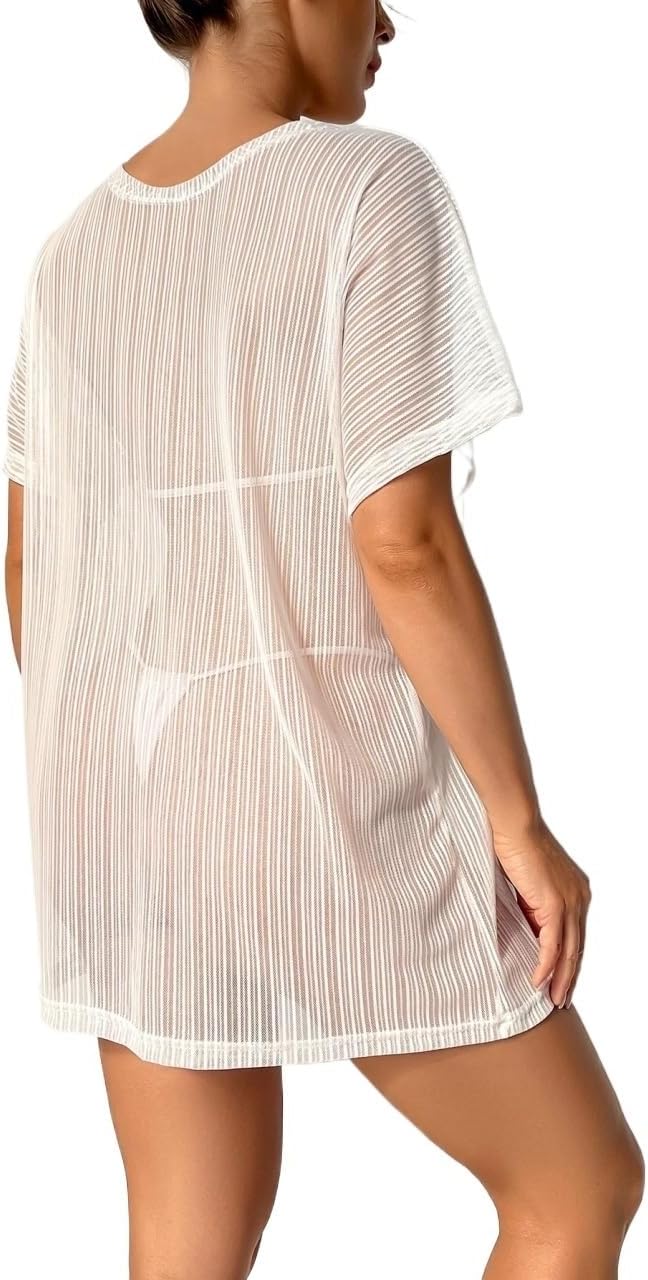 Womens Summer Beach Plain Cover Up cover ups for swimwear