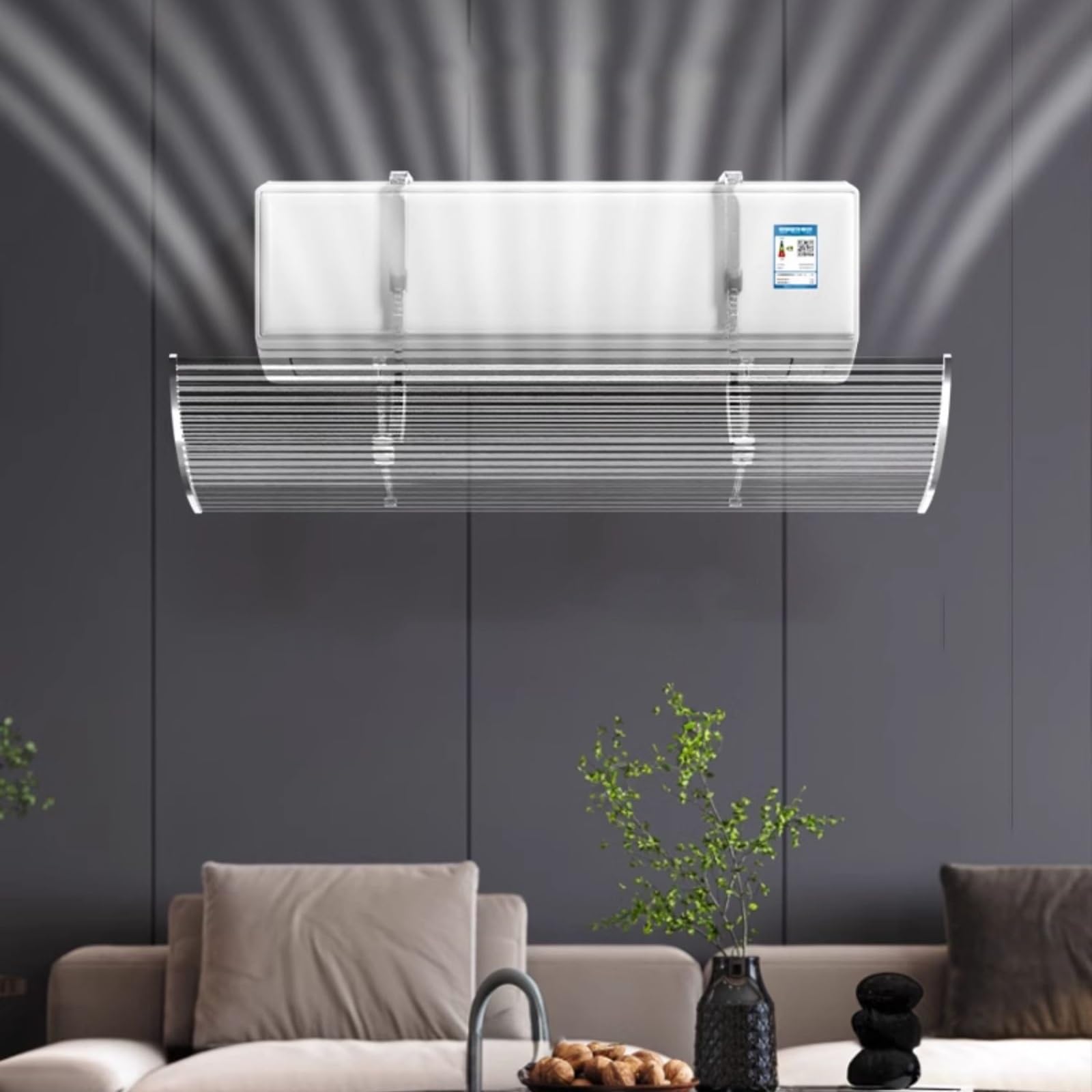 Deflector de aire acondicionado ajustable, deflectores antiviento para soplado directo, guía de viento para una mejor circulación del aire, para comodidad en verano e invierno.