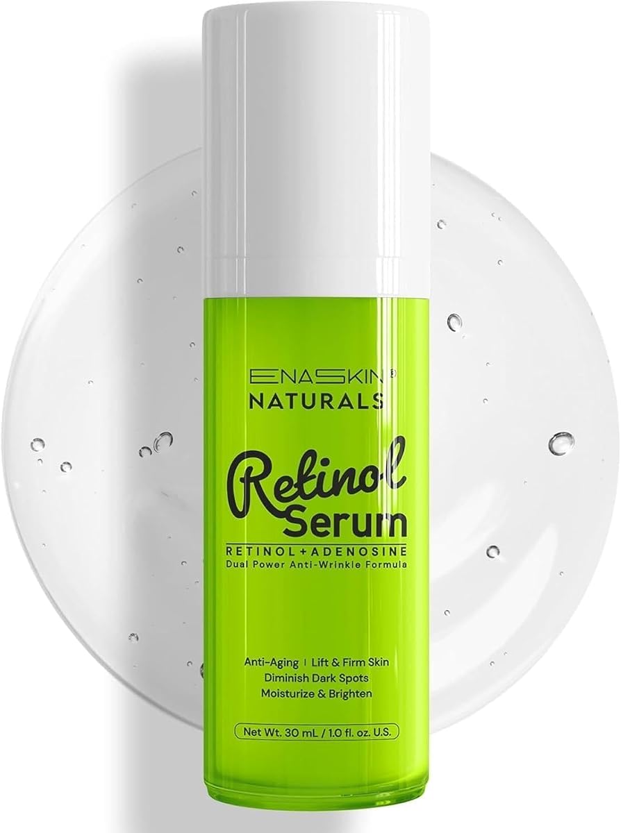 ENASKIN NATURALS Retinol Serum for Face, Anti-Aging & Wrinkle Care, 1 fl oz | Fine Lines, Wrinkles and Hydrating Skin Care with Hyaluronic Acid; Gentle Retinol Care for Sensitive Skin