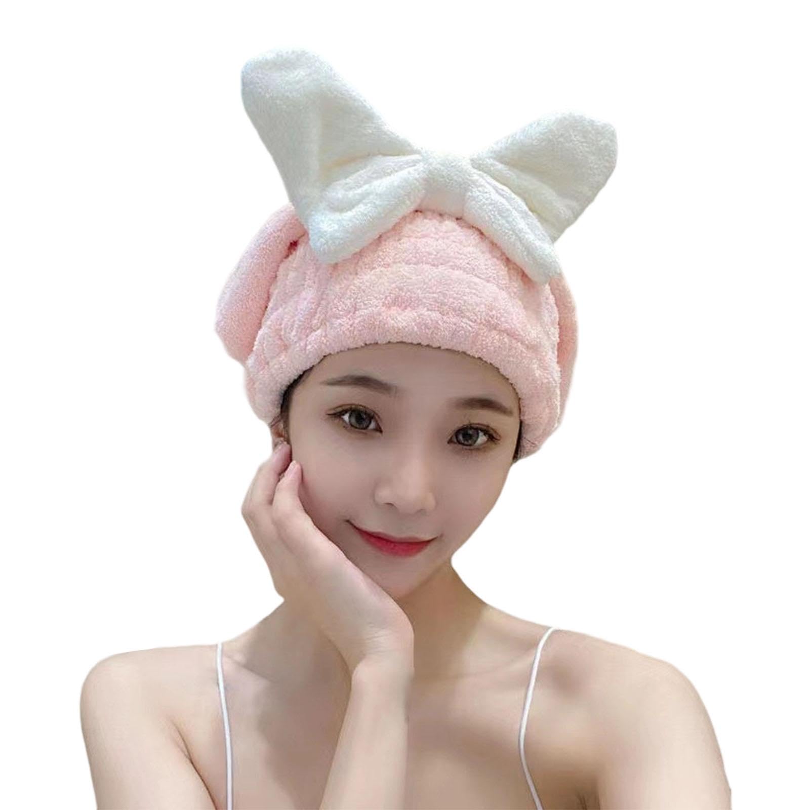 YROHGKPN Absorbent Microfiber Hair Towel for Women Quick Drying Soft Bath Turban Elastic Design Gym Friendly Hair Drying Hat