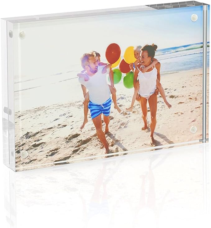 TWING 5x7 Acrylic Frame for Pictures, Clear Double Sided