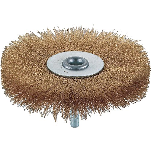 TRUSCO 軸付ホイールブラシ φ100X軸6 真鍮 線径0.15 TB-6254