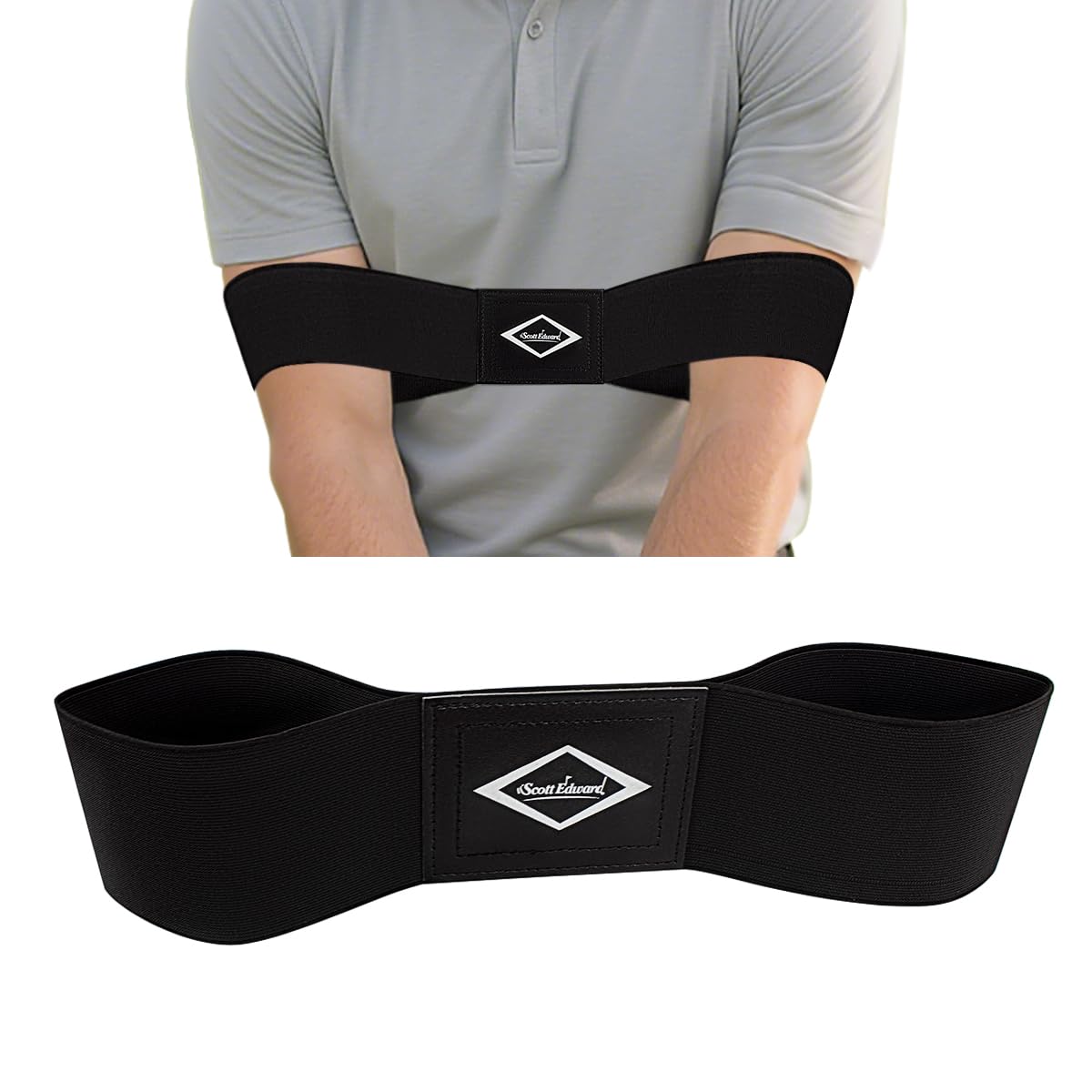 Scott Edward Pro Golf Swing Training Aid, Swing Correcting Arm Band Correct Training Swing Gesture Alignment Practice Tool for Golf Beginners,Man,Boy,Male