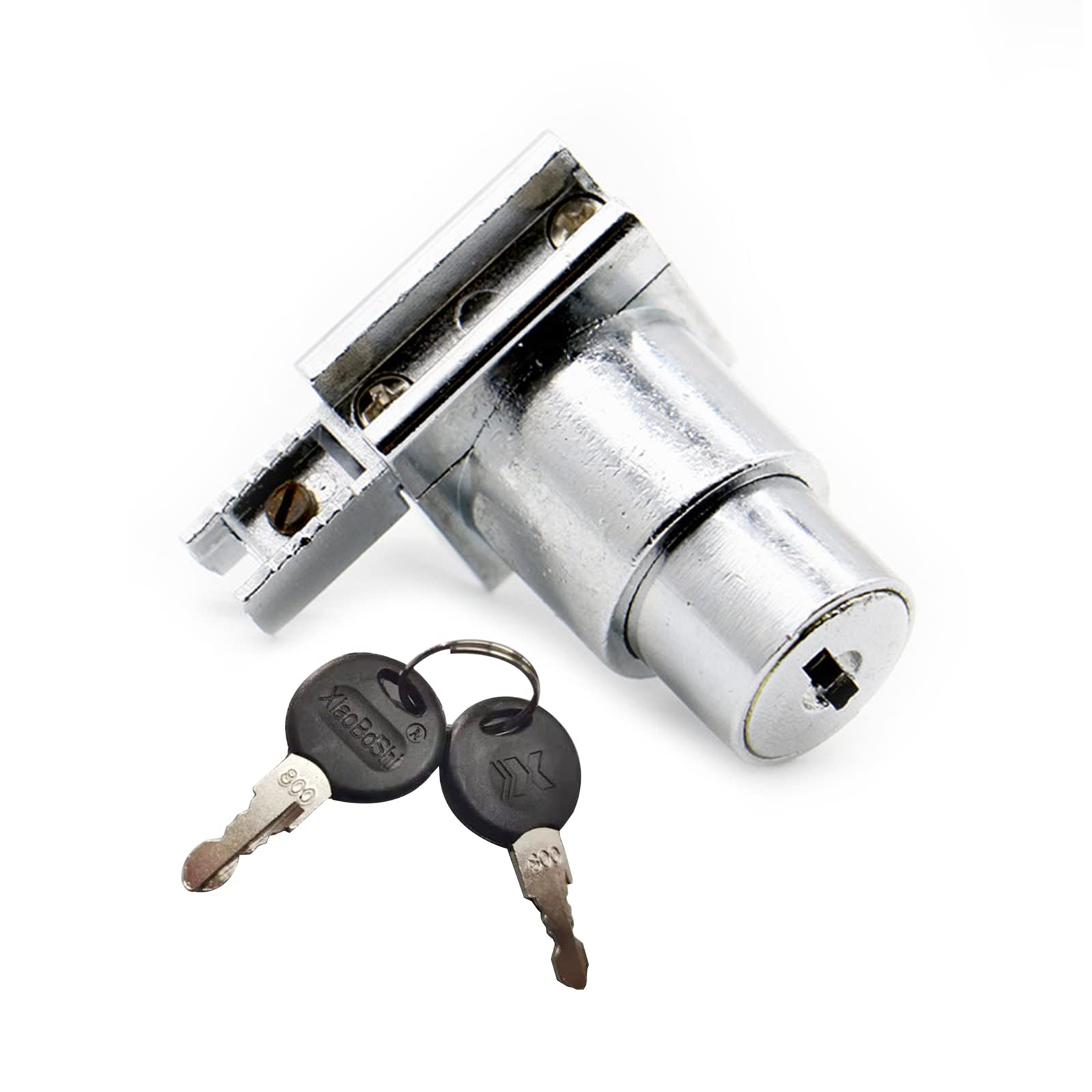 Glass Sliding Door Lock, Display Cabinet Door Lock Glass Cabinet Safety Lock Suitable for 5-8mm Glass Door, Separate Key without Drilling, Zinc Alloy