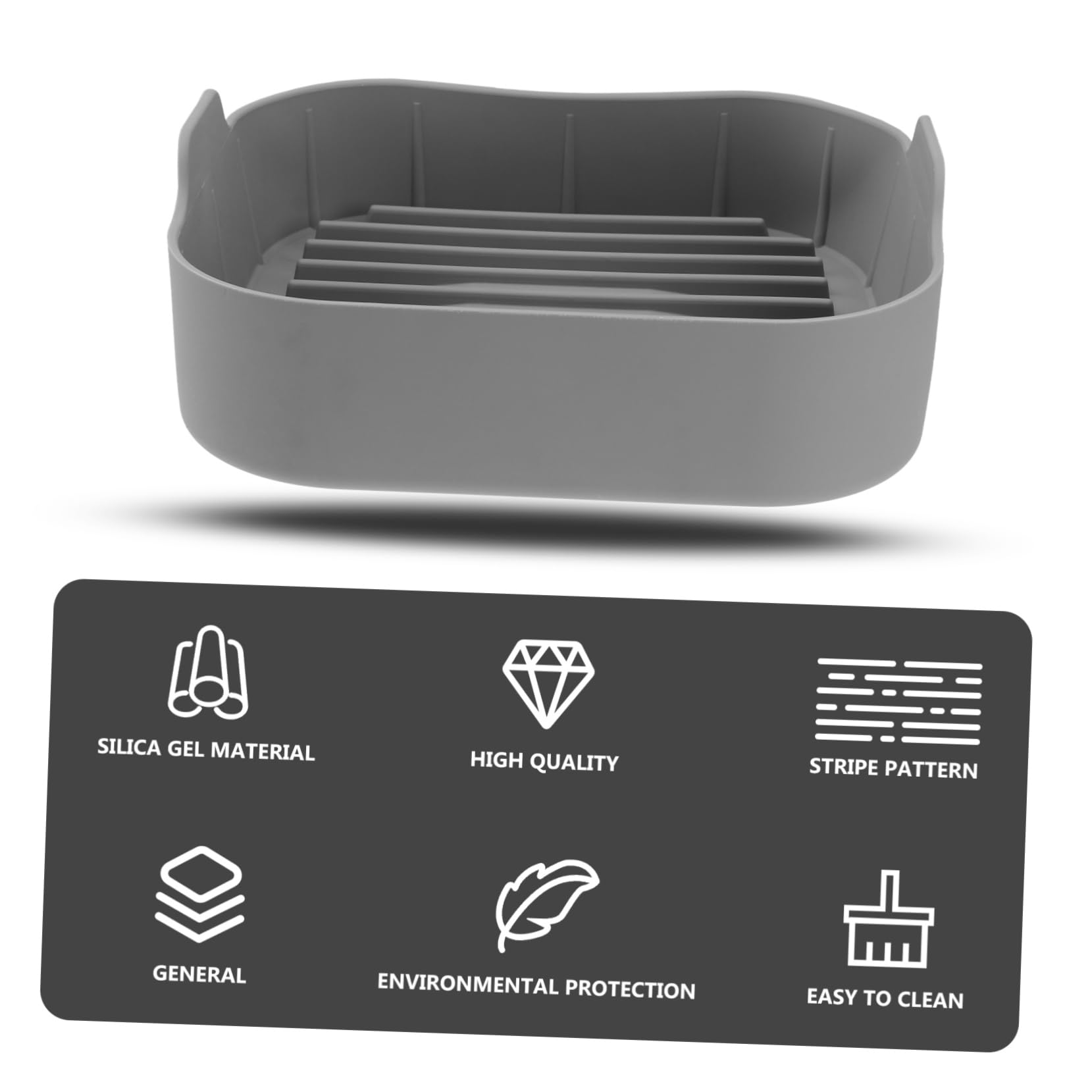 Luxshiny Dishwasher Safe Silicone Grill Pan Steaming Cooling Basket Quick Cooking Easy Cleaning