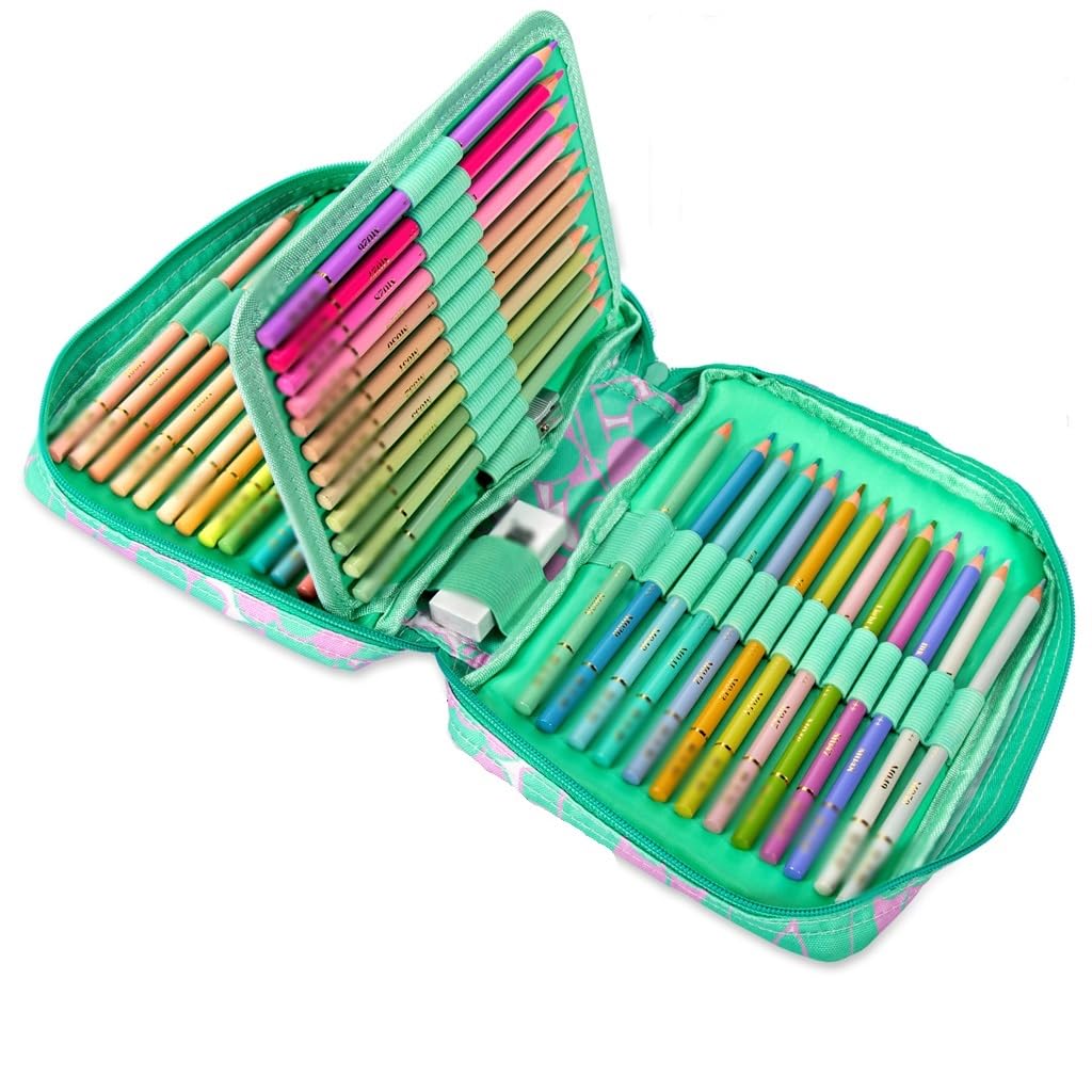 Juego de pintura con plomo de 50 colores variados para dibujo artístico con lápiz relleno