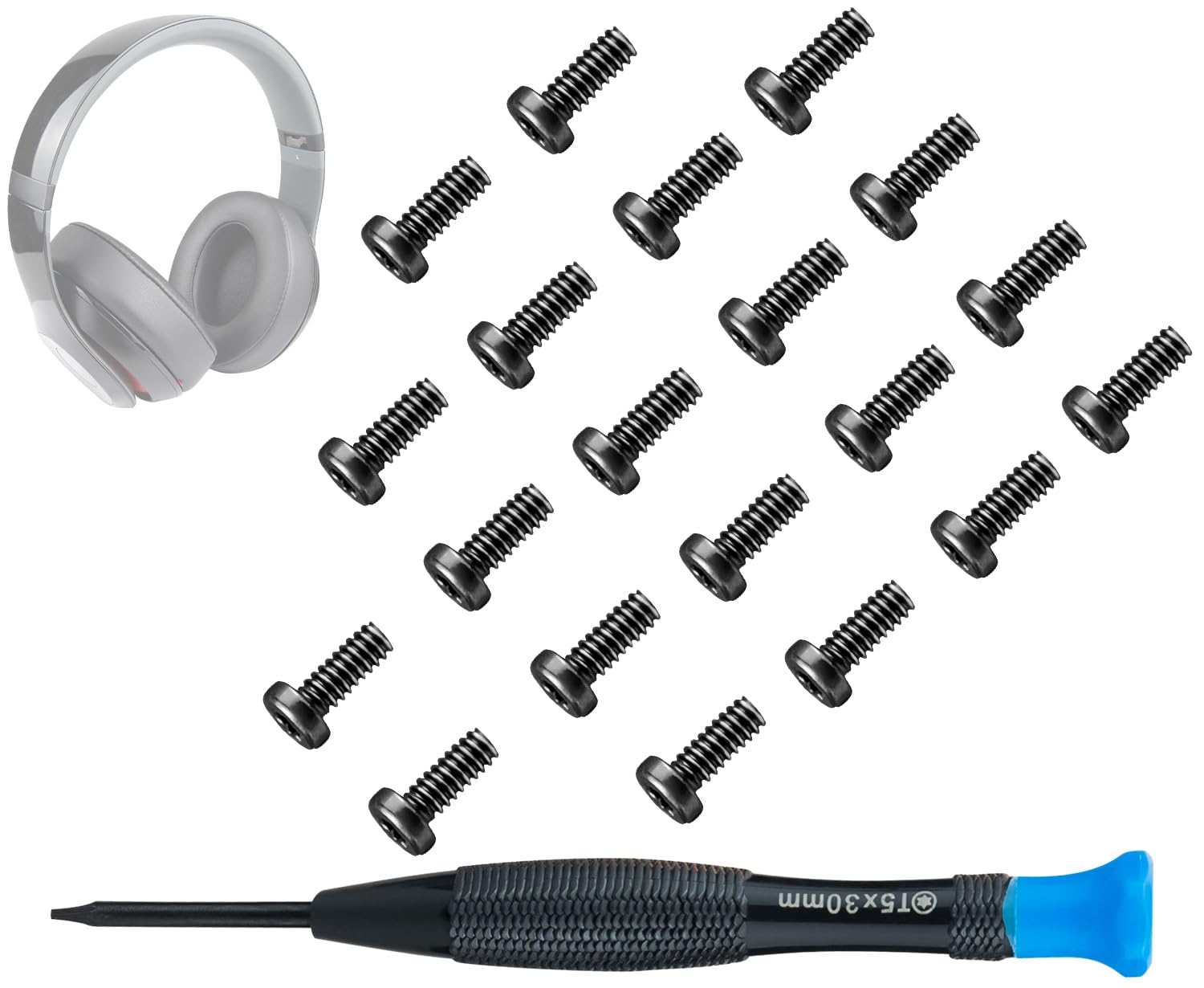 SOULWIT Replacement Headband Screws for Beats Studio 3, Studio 2, Studio 1.0, Studio Pro Headphone Headband Screws 20pcs, Easy DIY Installation -