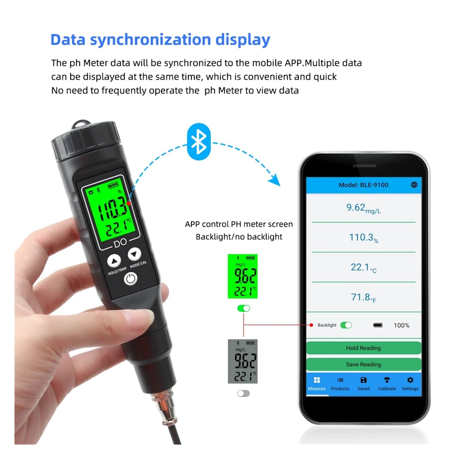 Medidor Profesional de oxíno disuelto BLE-9100, analizador intelinte de oxíno disuelto, comprobador de concentración de oxíno.(Complete Products)