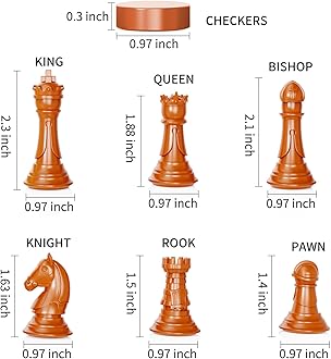 13 Inch Chess Set and Magnetic Chess Board – 2-in-1 Foldable Plastic Travel Board Game, Classic Strategy Toy for Kids, Adults, Beginners and Tournament Players