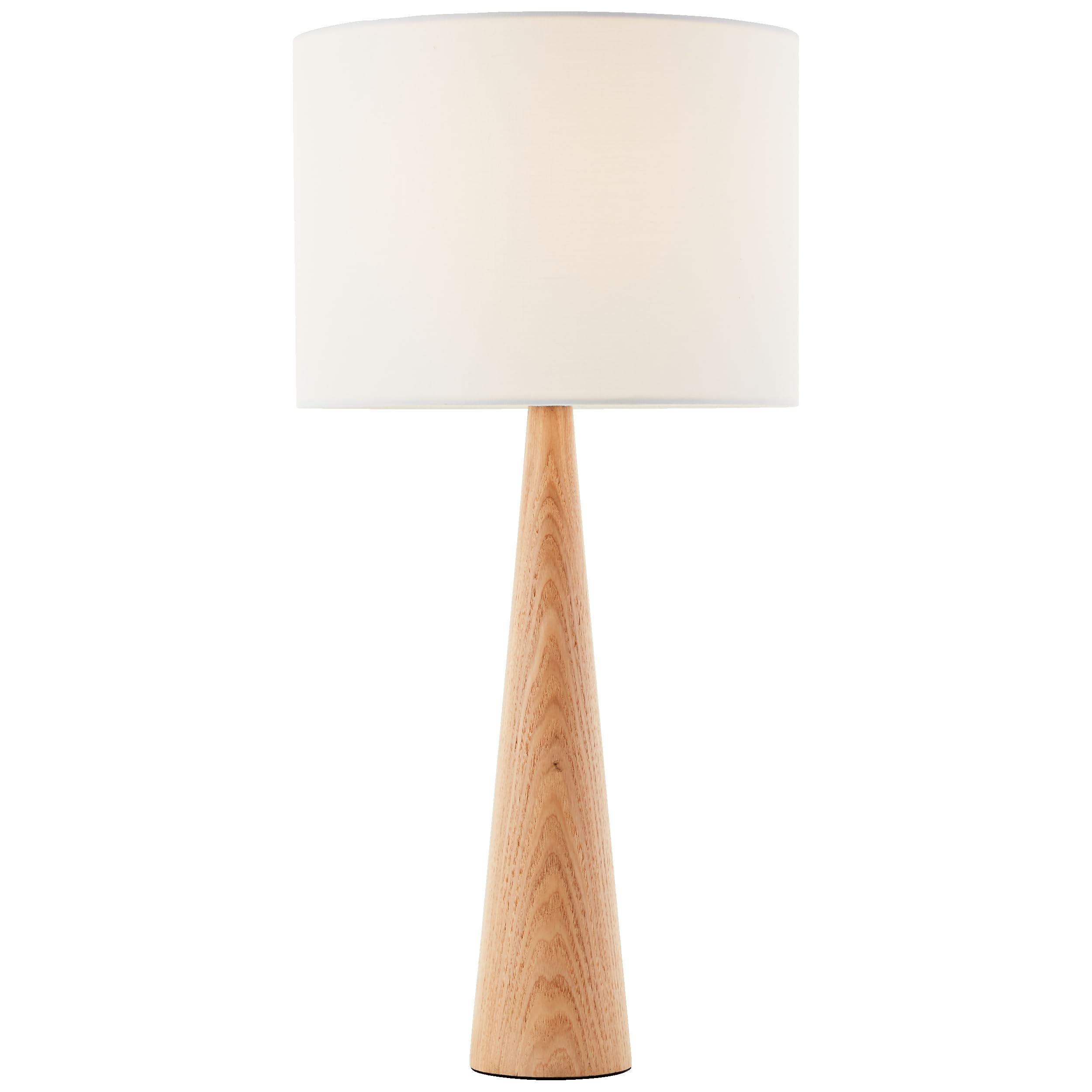 Lightbox Nacht-Tischlampe | Ø 25 cm | Tischleuchte mit Wipp-Schalter & Basis aus Holz & weißem Stoff Lampen-Schirm | E27 Fassung | Schlafzimmer-Lese-Lampe aus Holz/Metall/Textil in Weiß/Hell-Braun