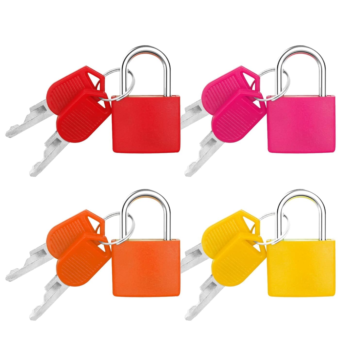 Suitcase Locks with Keys Mini Keyed Padlock, Metal Padlock Luggage Padlocks Copper Keyed for Outdoor Travel Gym, School, Locker, Baggage, Suitcase, Backpack, Boxes, Laptop Bag. (Pack of 4)-image-49