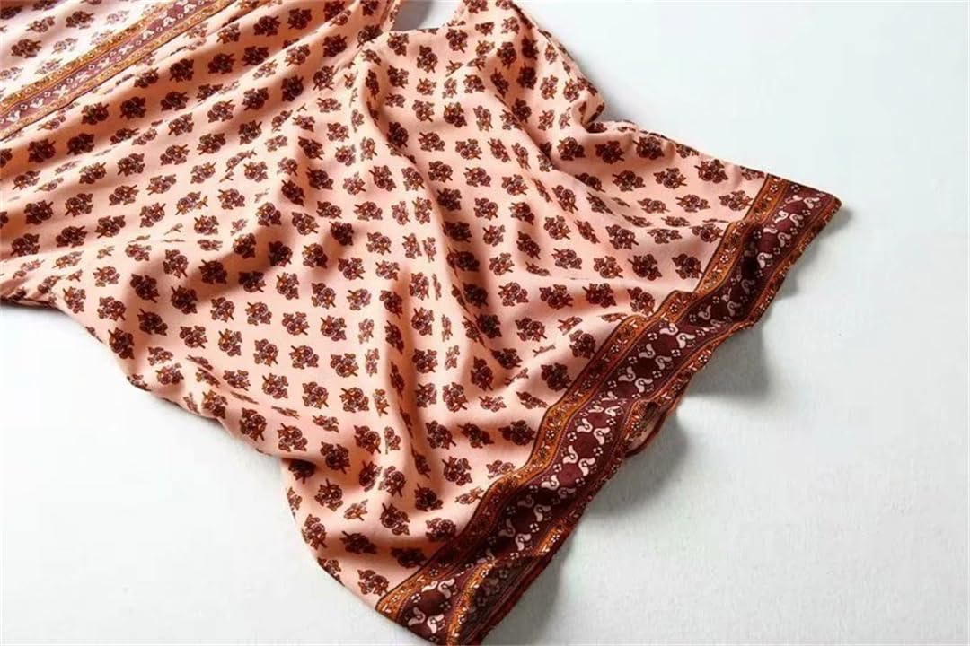 Disimlarl Kimono bohemio con estampado floral para mujer, cuello en V, mangas murciélago, bata larga para cubrir el bikini