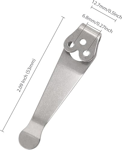 Miniatura 6 de Clip de bolsillo de transporte profundo con tornillos, clip trasero de bolsillo de aleación de titanio para Spyderco C81 C10 C11, clips de bolsillo