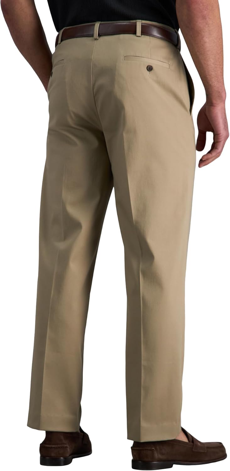 Effortless Style: Haggar Men's No Iron Classic Fit Khakis in Regular & Big Tall Sizes