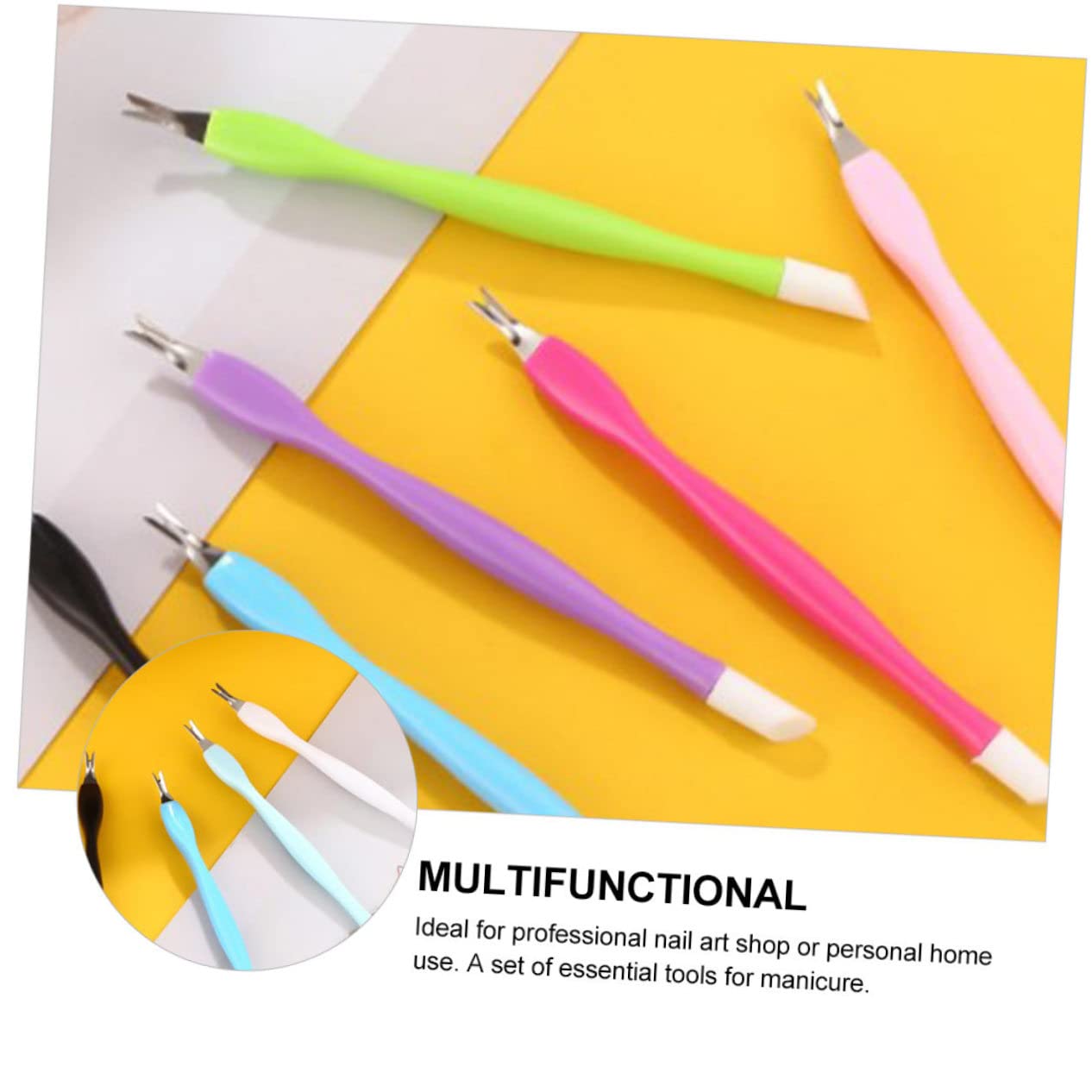 HONMEET Essential Nail Care Tools 15pcs Set Cuticle Remover Nippers Trimmer Forks Pusher for Manicure Random Color