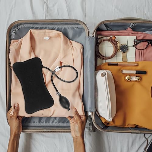 Miniatura 6 de Joyzan Almohada inflable de apoyo lumbar, portátil, transpirable, respaldo inferior, respaldo, fatiga, cabeza, cuello, avión, asiento de avión,