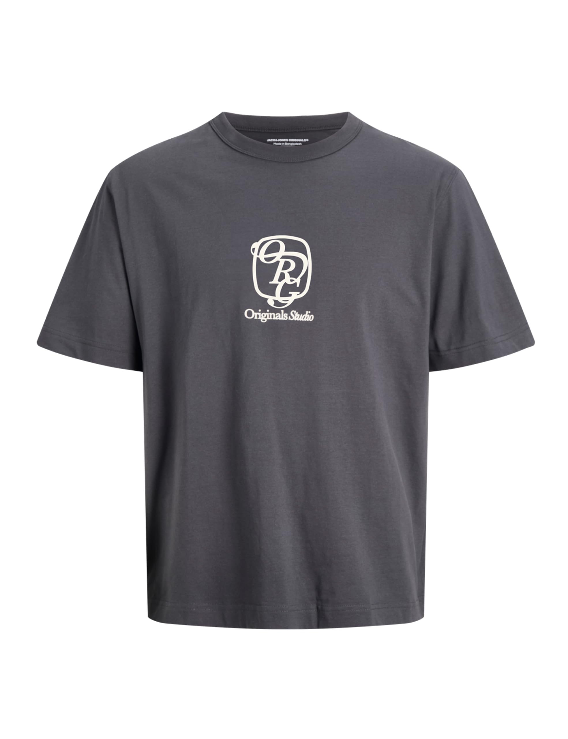 JACK & JONES Jorgramercy Mono Tee SS Crew Neck, Asphalt, L