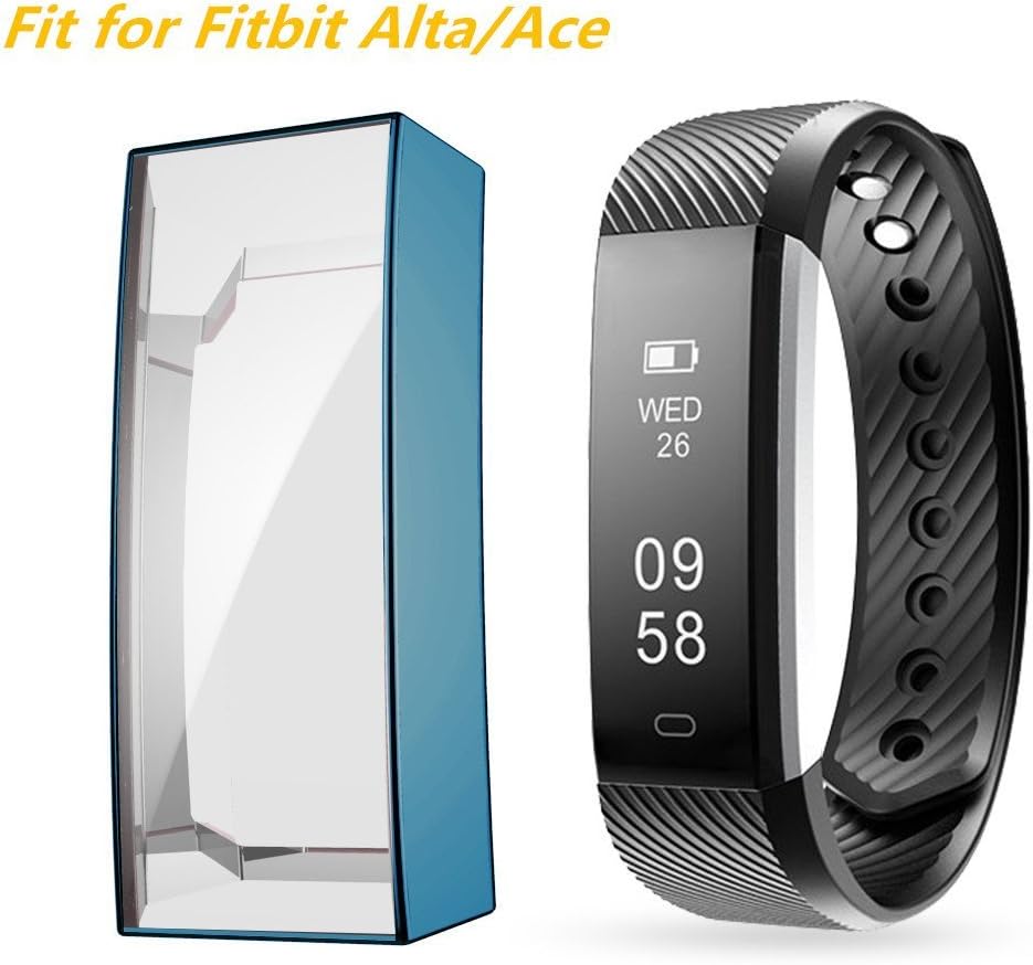 Screen Protector Case for Fitbit Alta HR/Ace, Haojavo Soft TPU Slim Fit Full Cover Screen Protector for Fitbit Alta HR and Ace Accessories Clear