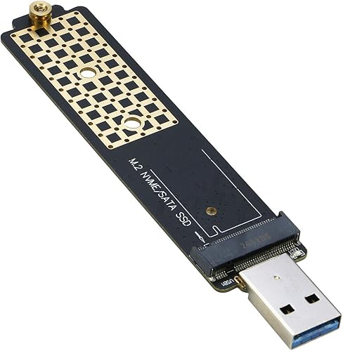 Miniatura 5 de Adaptador M.2 a USB, RIITOP NVMe a USB 3.1 tarjeta de lectura compatible con SSD NVMe (PCI-e) M Key y SSD NGFF (B+M Key SATA)
