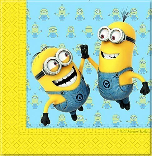 Kit De Fete 37 Pieces Minions Pour Anniversaire D Enfant Et Fete A Theme Avec Assiettes Gobelets Serviettes Et Ballons Decoration De Fete Pour Enfants Moi Moche Et Mechant
