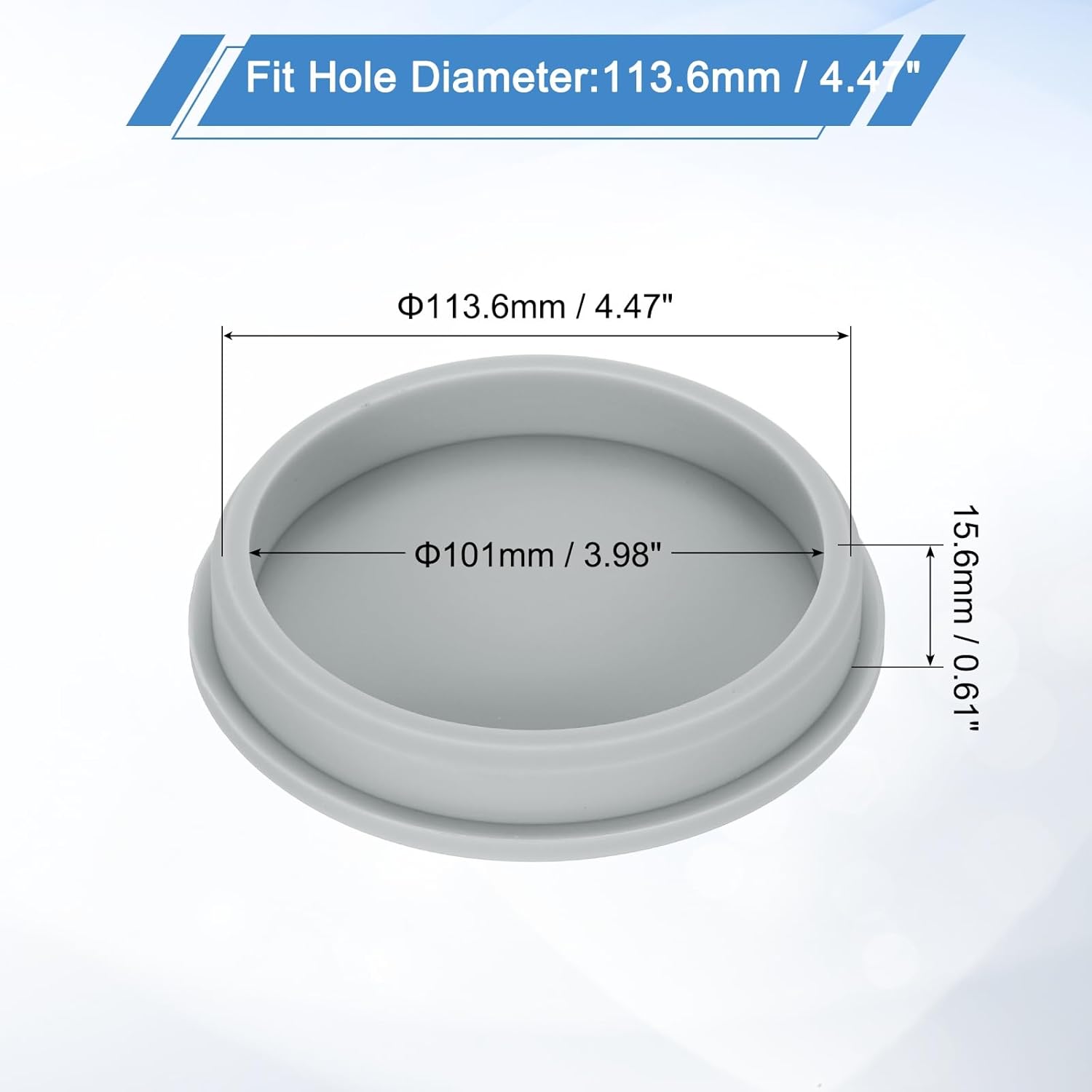 uxcell Silicone Rubber Plug, High Temp Round Hole Plug Waterproof Rubber Stopper Pipe End Caps Fit 101mm / 3.98" Hole for Coating, Painting, Fence, Pipe Post