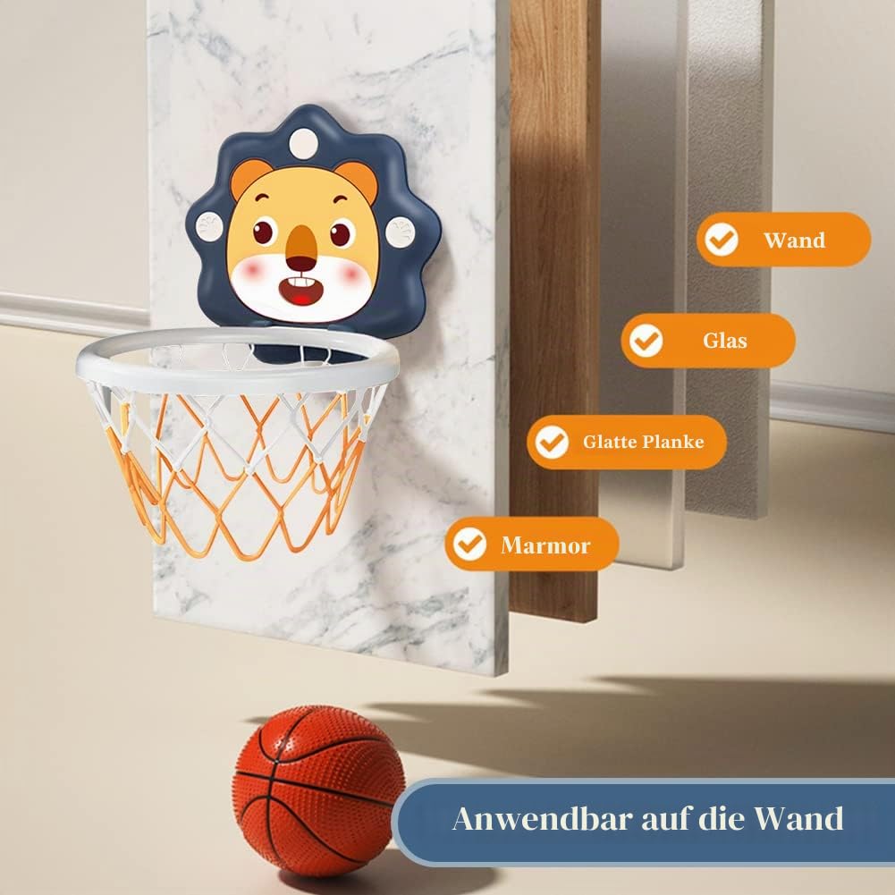 Hängender Basketballständer,Kinder Mini Basketball Korb Set,Basketballkorb fürs Zimmer Mit Bälle,Pumpe und Basketballnetz,Geschenke für Kinder ab 3 Jahren