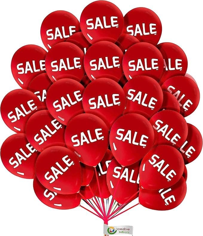 Bright Red Party Balloons 12-Inch Set of 30 Premium Latex Perfect for Shop Window Displays Retail Events Sales Marketing Party Decorations