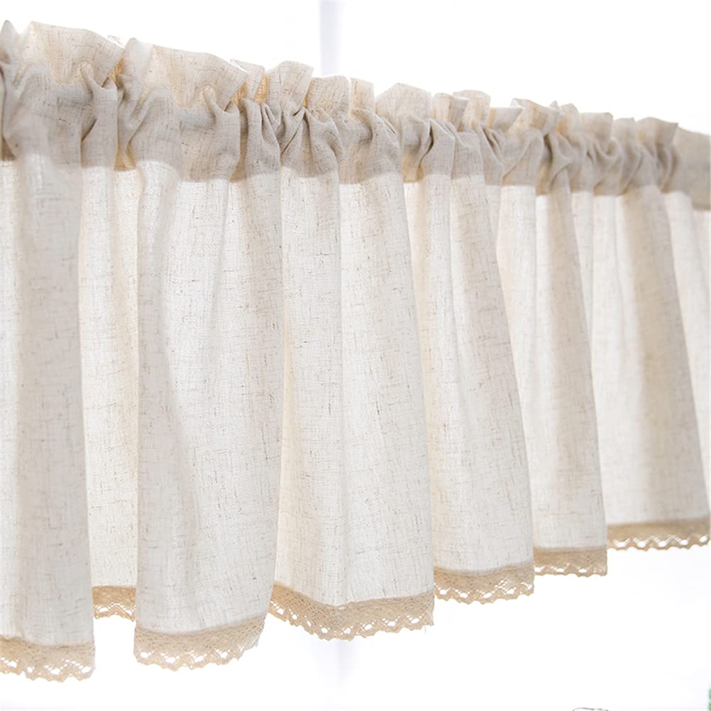 CottonCafé ain Valance Trattamento rustico per mezza finestra per cucina, bagno, camera da letto e soggiorno, accessori per la casa in stile country