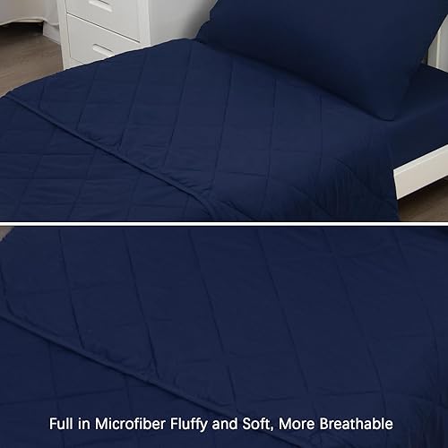 Miniatura 4 de Biloban Juego de ropa de cama infantil de 4 piezas, ultra suave y transpirable, incluye edredón acolchado, sábana bajera, sábana encimera y funda de