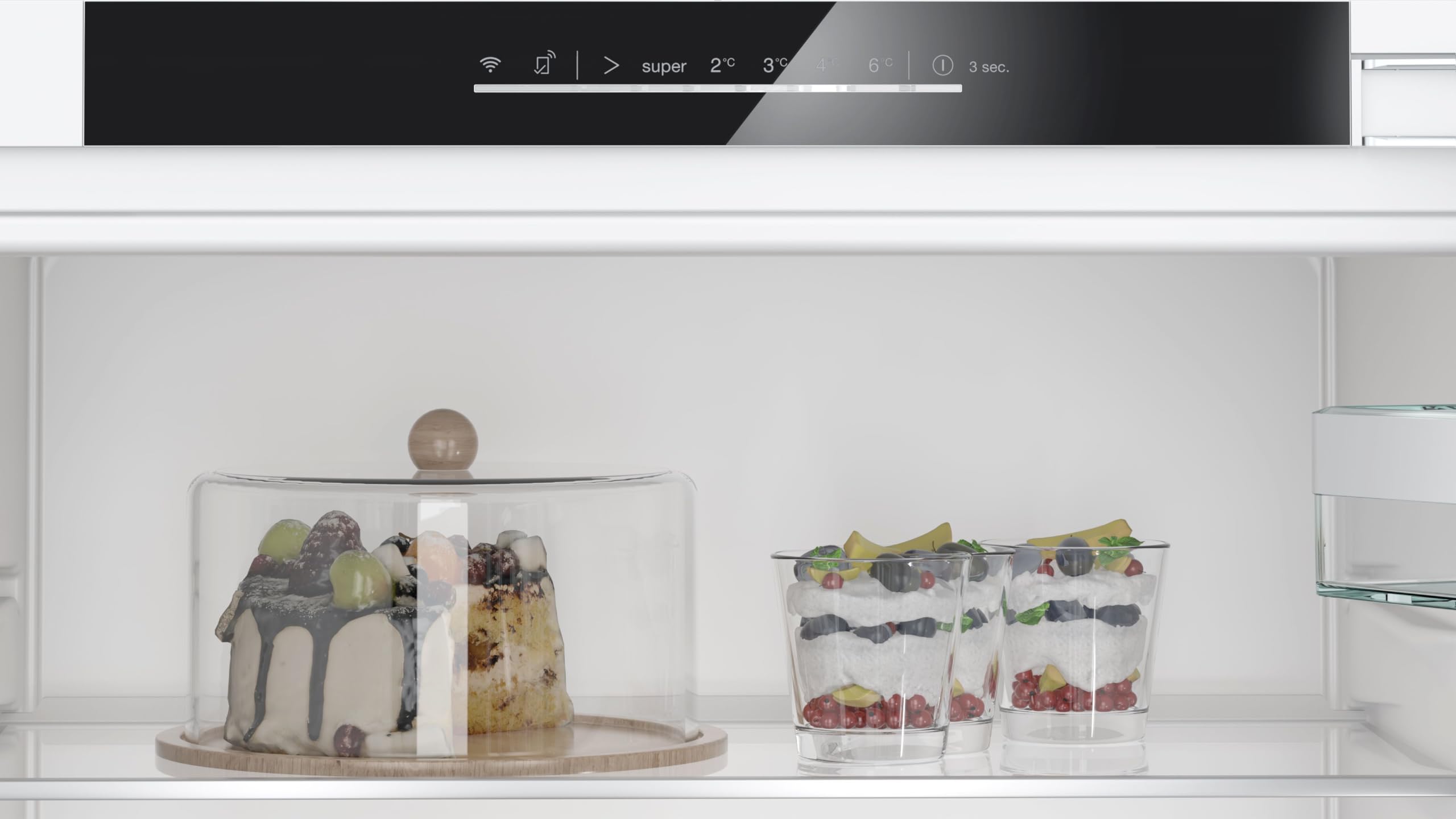 Siemens KU21RADE0, iQ500 Smarter Unterbau-Kühlschrank ohne Gefrierfach, 82 x 60 cm Nische, 134 L, hyperFresh Schublade, Flaschenhalter, Sehr leise 35 dB, softClose Flachscharnier mit Softeinzug