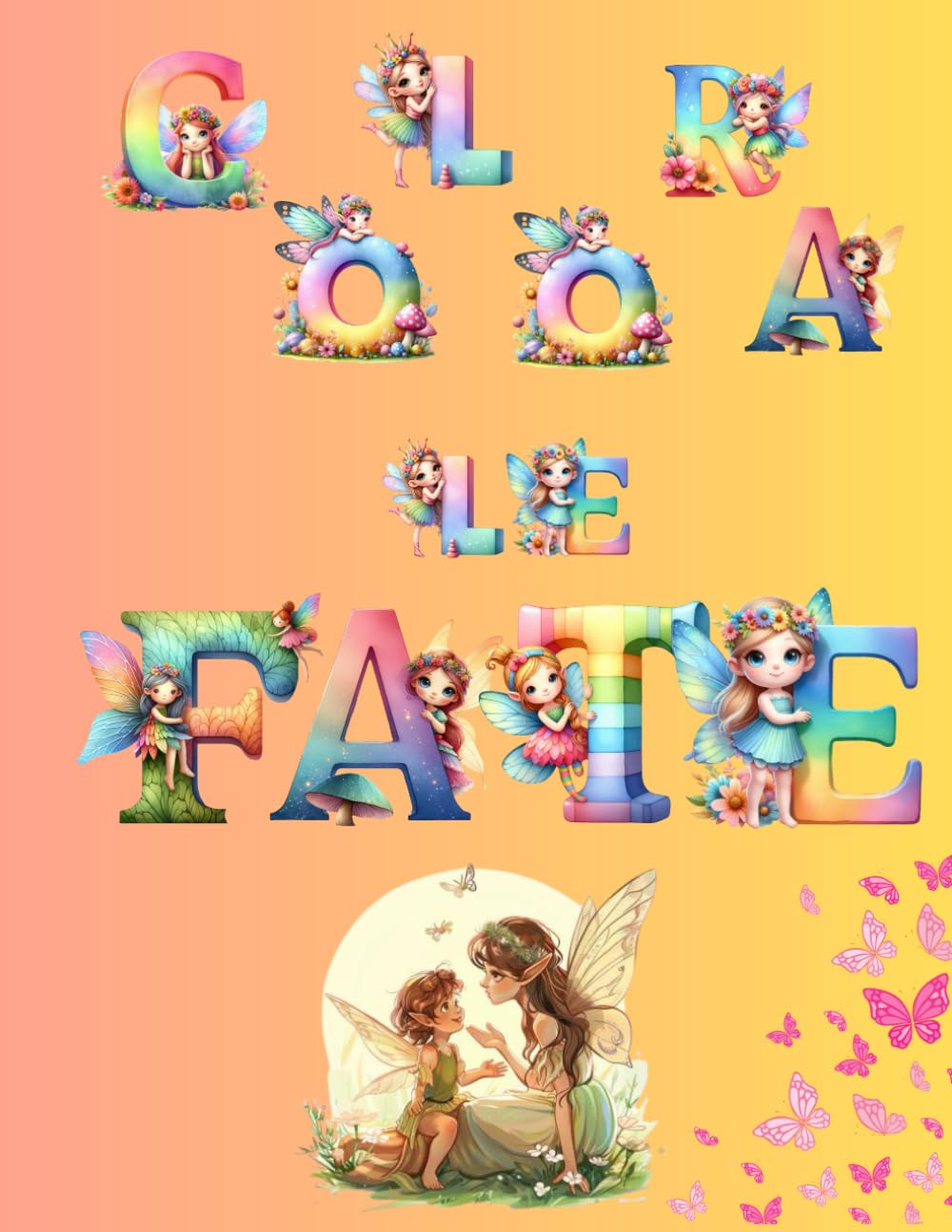 COLORA LE FATE: Prendete i vostri pennarelli e immergetevi in questo magico mondo di fatine. Con 60 fate da colorare, questo libro offre un'esperienza ... bambine 4-10anni,ottimo passatempo con mamma.