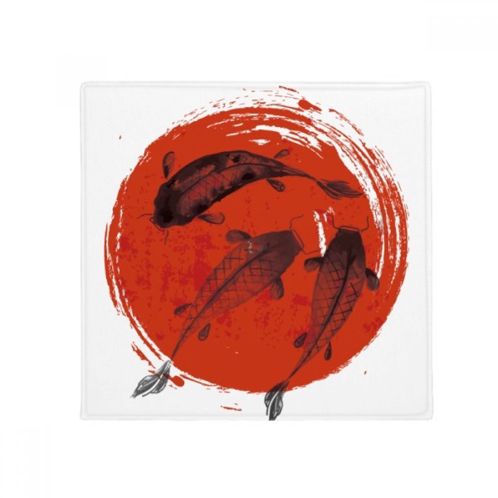 Tapis carpe japonaise rouge antidérapant salon cuisine salle de bain