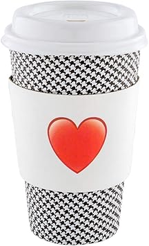 Amazon Restpresso ホワイトペーパーハート絵文字コーヒーカップスリーブ 12 16オンスカップに対応 1000個入りボックス レストランウェア Restaurant Ware 使い捨てドリンクカップ 通販