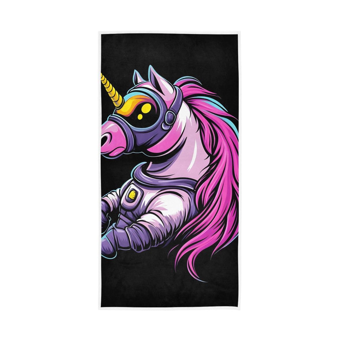 HUYGD Trendy Unicorn on Dark Hand Towel Soft Washcloths Soft Towels 15 x 30 Inch