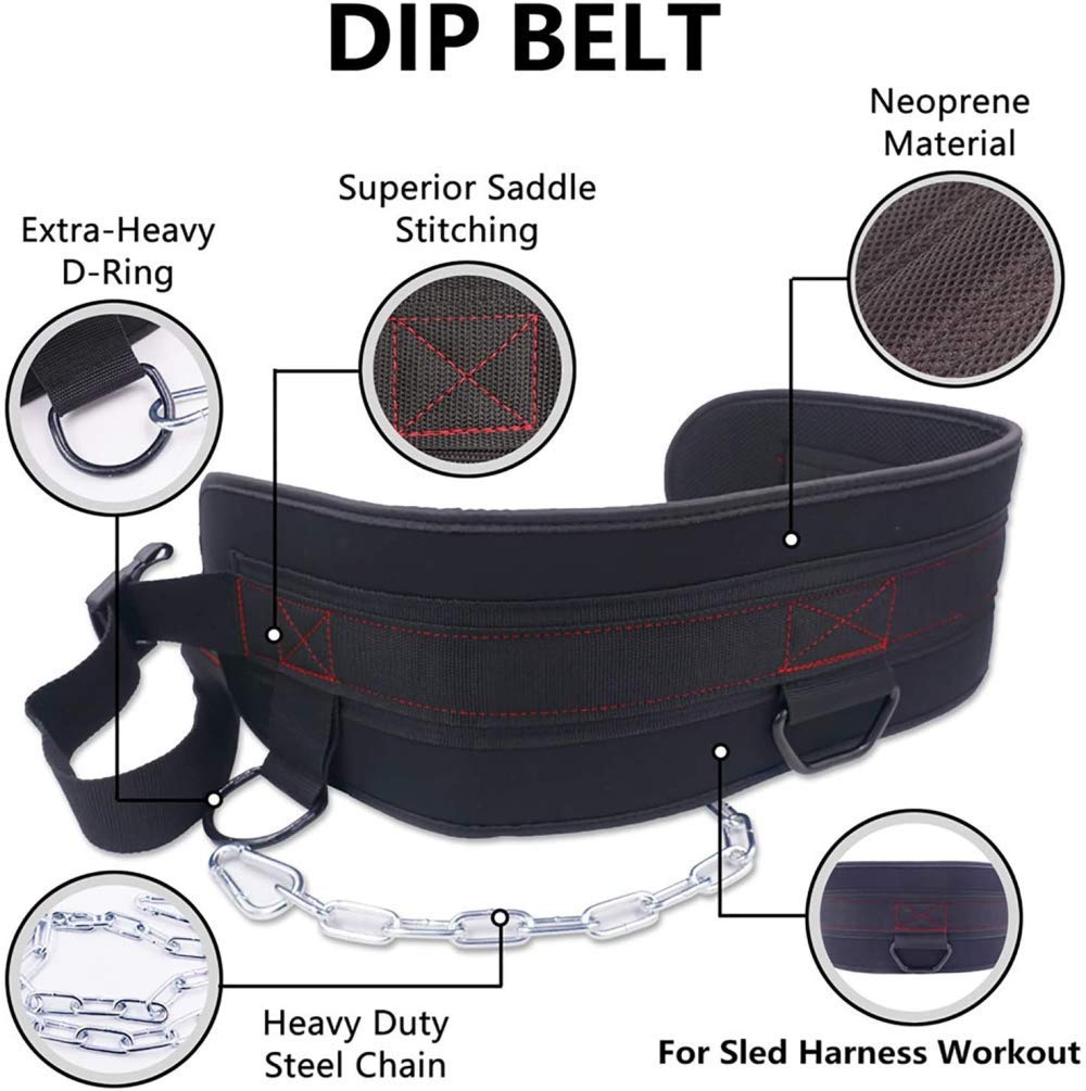 Cintura per Immersione per Sollevatore di Pesi Fitness, Cintura per Pesi in Nylon con Catena in Acciaio e moschettone, Cintura Subacquea Professionale Nera per Sollevamento Pesi,