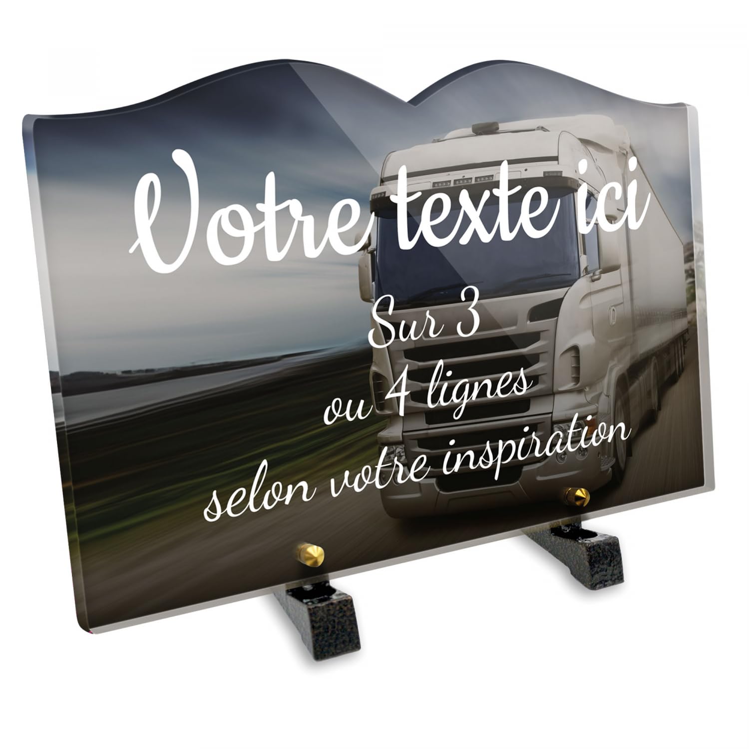 Targa Funeraria Plexi Personalizzata Con Motivo Moto Racing - 30x20 Cm, Spessore 6 Mm - Made In France - 5