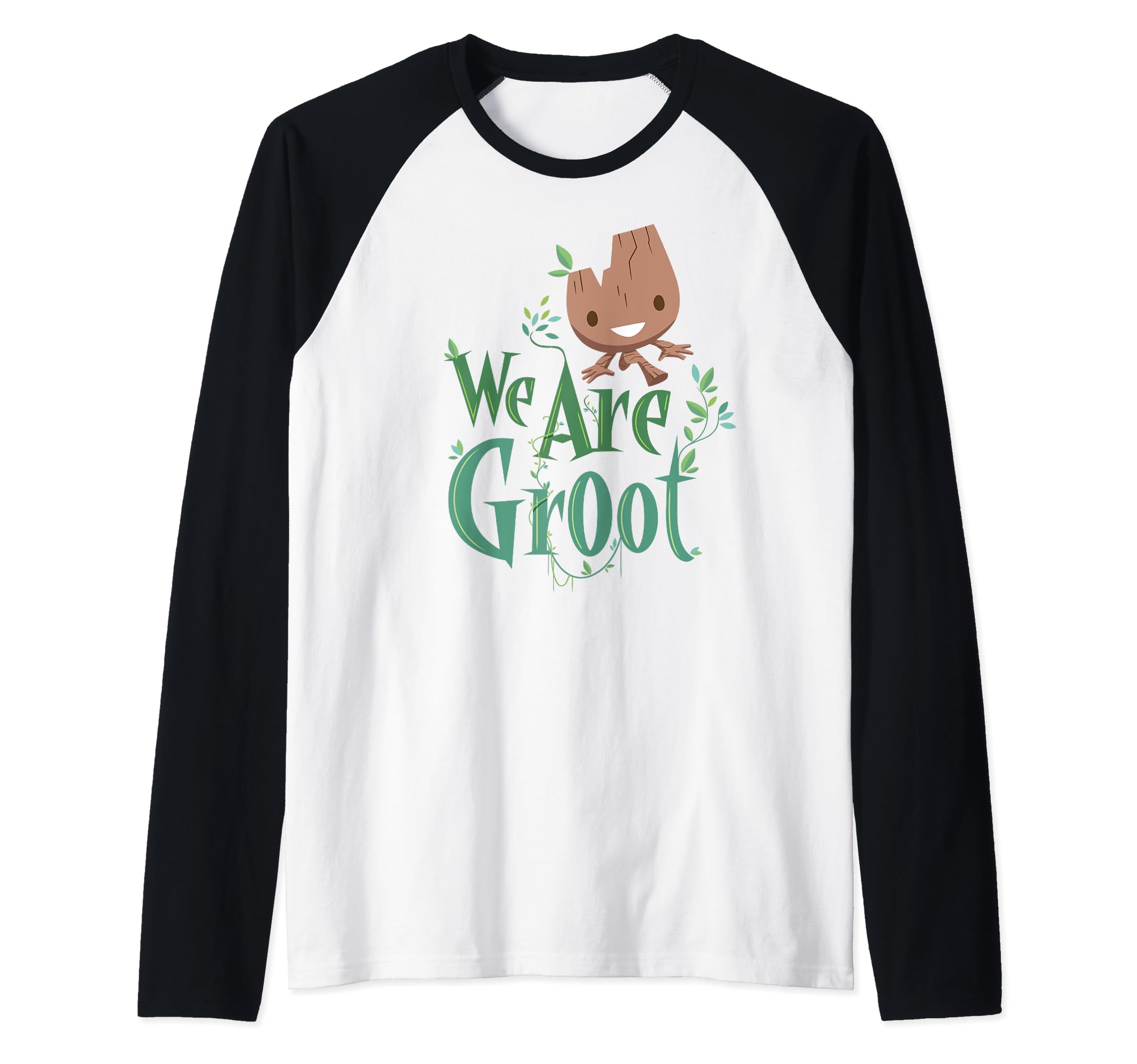 T-shirt Baseball Raglan Marvel Groot Earth Day en coton - 2