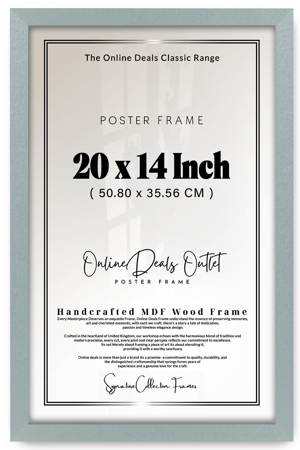 Online Deals | MDF Picture Frame (50.80 x 35.56 CM) Medium for Calligraphy Art, Inspirational Messages & Portraits, Sturdy MDF Finish, Wall Décor & Display [ Silver ]